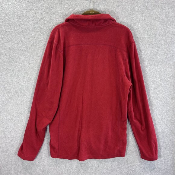 Elephant Head Red Fleece Pullover Jacket S 1/4 Zip Long Sleeve Alabama Roll Tide - Picture 8 of 8